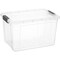 Superio Clear Storage Box with Lid, Plastic Container Bins for Organizing, Stackable Crates, BPA Free, Non Toxic, Odor Free, Organizers for Home, Office, School, and Dorm
